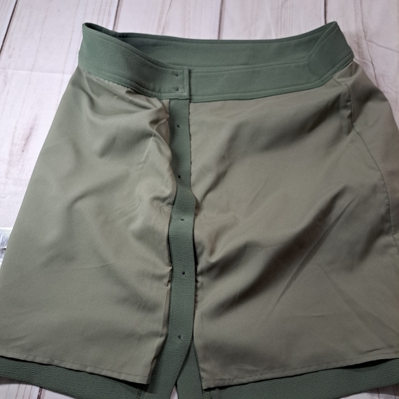 Banana Republic Olive Green Military Short Flight Button Mini Skirt  Pockets Sz8 - Picture 8 of 9